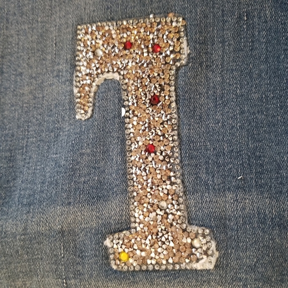 Size 14 LOVE Embroidered jeans - Picture 10 of 13